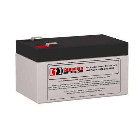 12V, 1.2Ah, replacement battery for Yucel Y1.2-12 with F1 terminals Sealed Lead Acid CB Generic