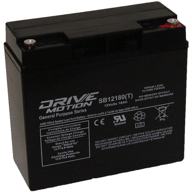 12V, 18Ah, replacement battery for Powerfit S312/18 F5 with M5 terminals Sealed Lead Acid CB Generic Default Title