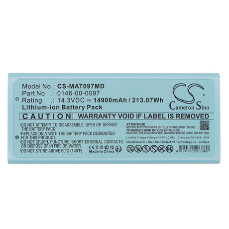 14.3V, Li-ion, 14900mAh, Medical battery fits Maquet, 0146-00-0097, Cardiosave Hybrid, 213.07Wh Medical Cameron Sino Technology Limited (Medical)