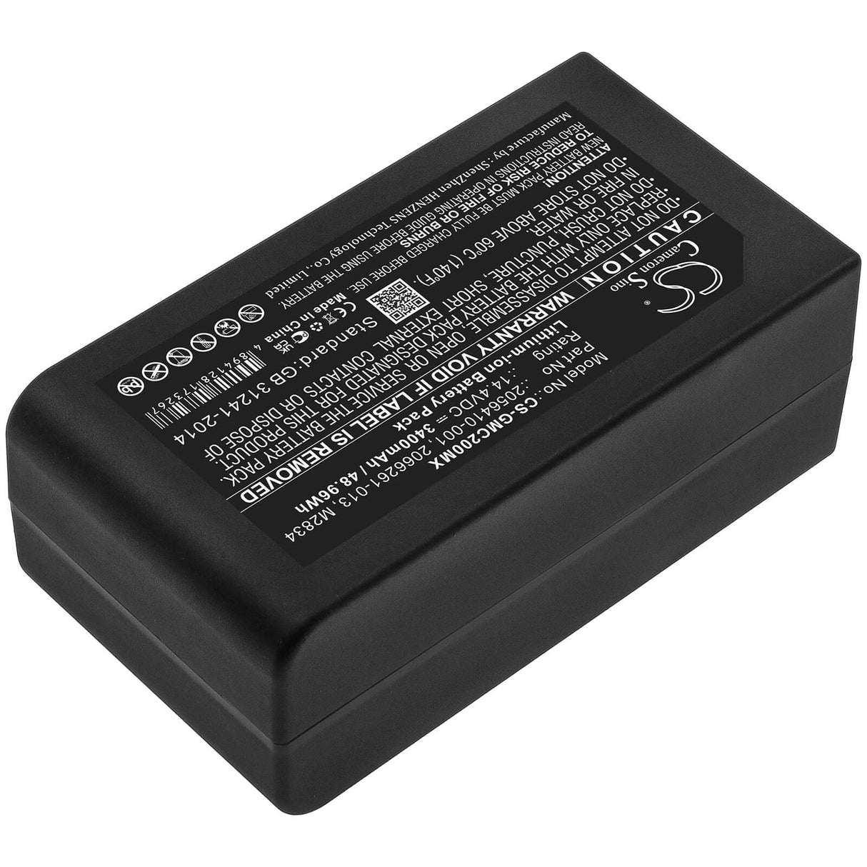 14.4V, Li-ion, 3400mAh, Medical battery fits Ge, 2056410-001, Ekg Recorder Mac 2000, Mac 2000, 48.96Wh Medical Cameron Sino Technology Limited (Medical)