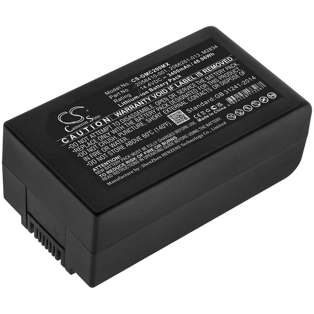 14.4V, Li-ion, 3400mAh, Medical battery fits Ge, 2056410-001, Ekg Recorder Mac 2000, Mac 2000, 48.96Wh Medical Cameron Sino Technology Limited (Medical)