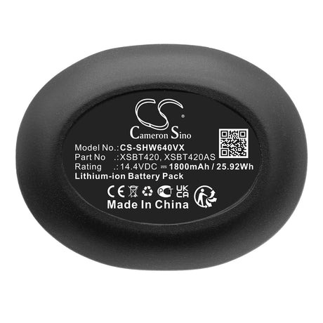 14.4V, Li-ion, 1800mAh, Vacuum battery fits Shark, Qv410qbk, Qv410qbl, Qv410qcp, 25.92Wh Vacuum Cameron Sino Technology Limited (Suspended)