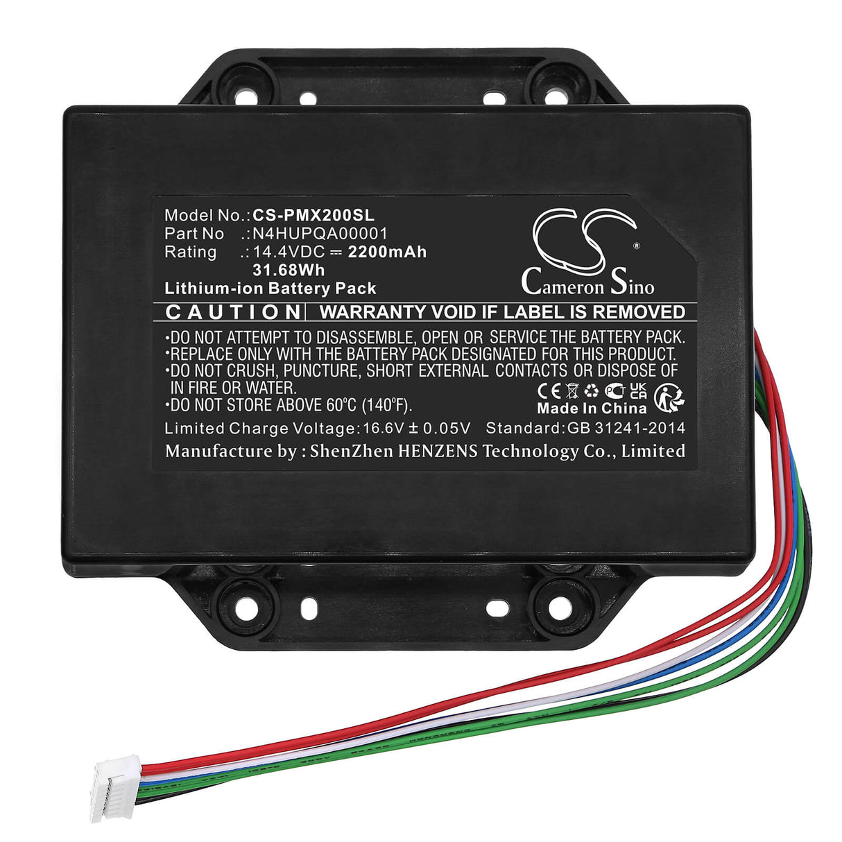 14.4V, Li-ion, 2200mAh, Speaker battery fits Panasonic, Sc-tmax20, Sc-tmax20gsk, 31.68Wh Speaker Cameron Sino Technology Limited