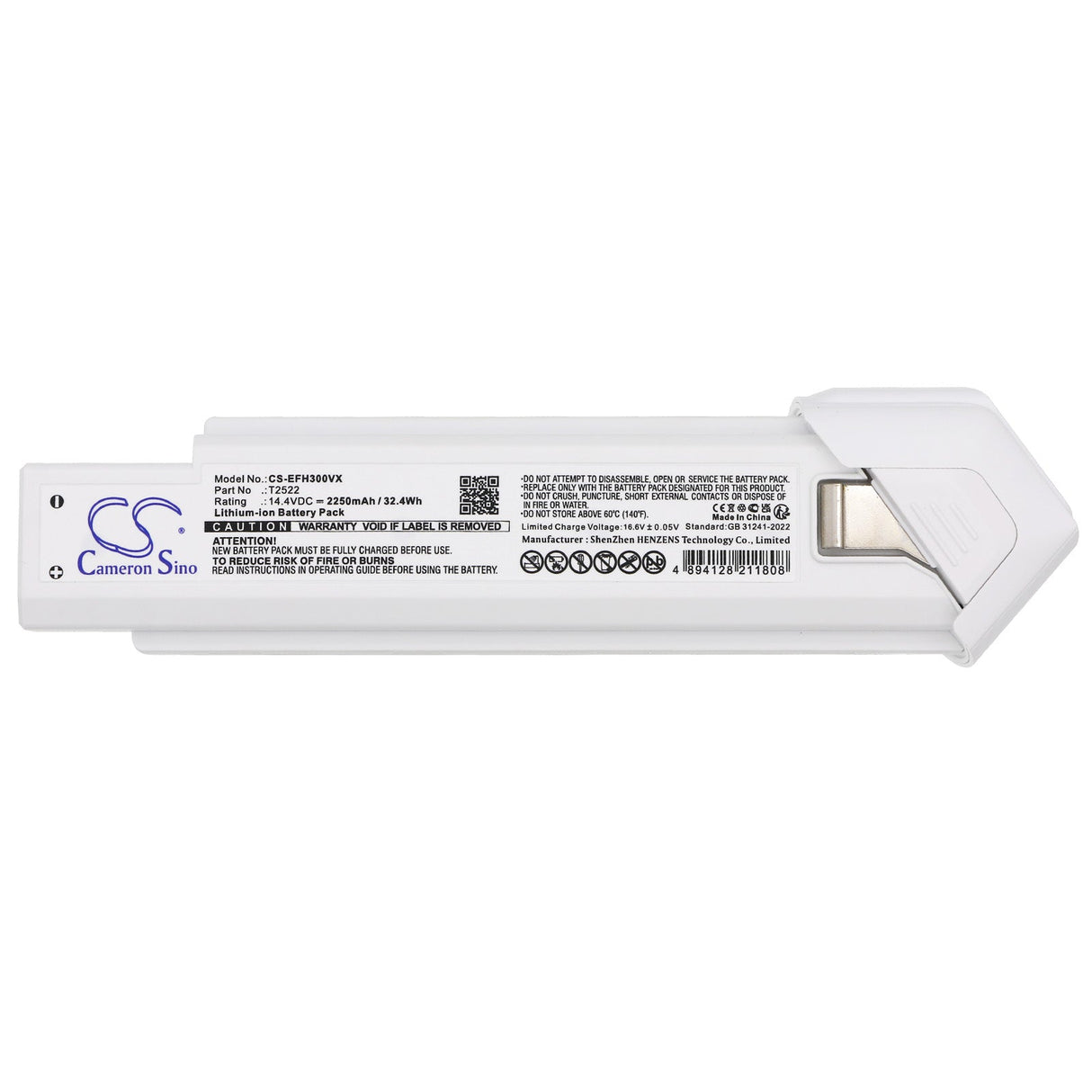 14.4V, Li-ion, 2250mAh, Vacuum battery fits Eufy, Homevac H30, 32.4Wh Vacuum Cameron Sino Technology Limited