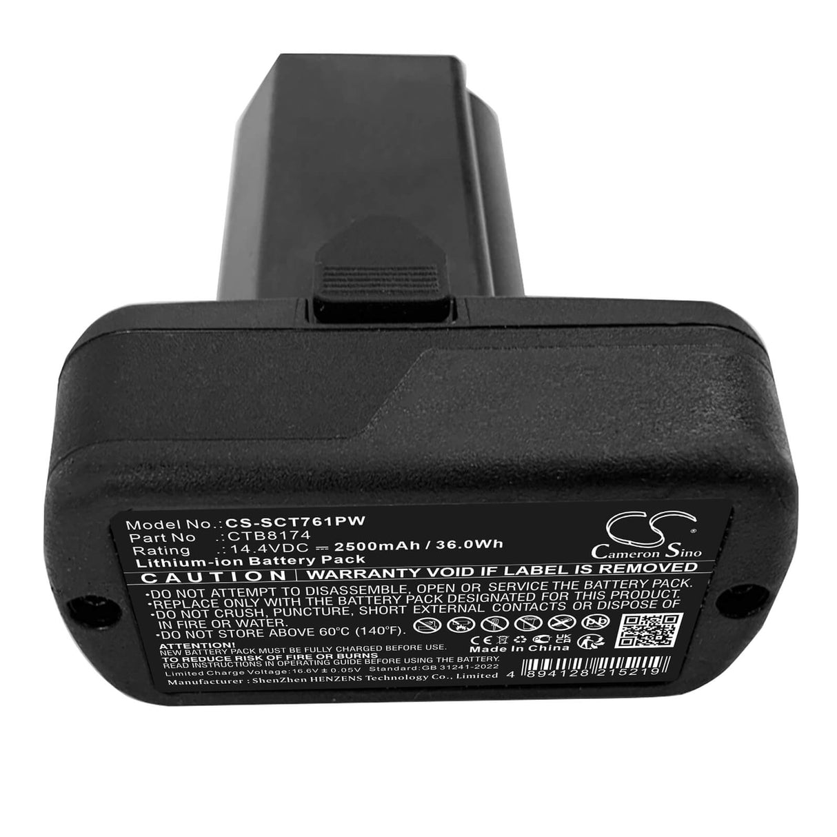 14.4V, Li-ion, 2500mAh, Power Tools battery fits Snap-on, Ctb8174, Ct761, Ctpp761, 36.0Wh Power Tools Cameron Sino Technology Limited (Power Tools)
