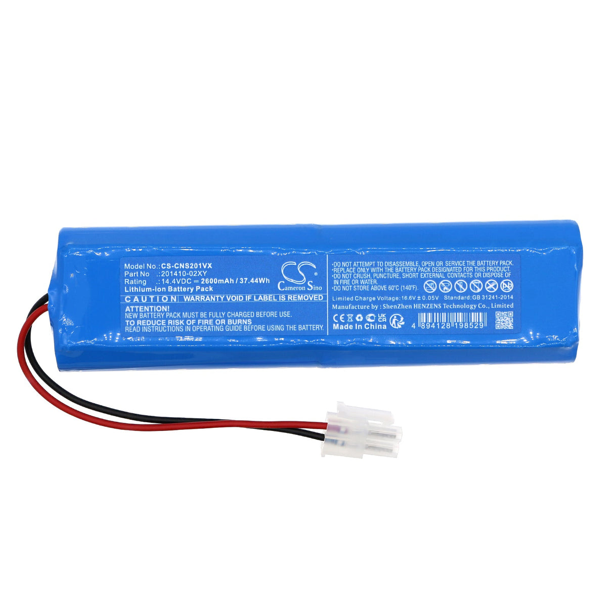 14.4V, Li-ion, 2600mAh, Vacuum Battery fits Cecotec, Conga Pro, 37.44Wh Vacuum Cameron Sino Technology Limited