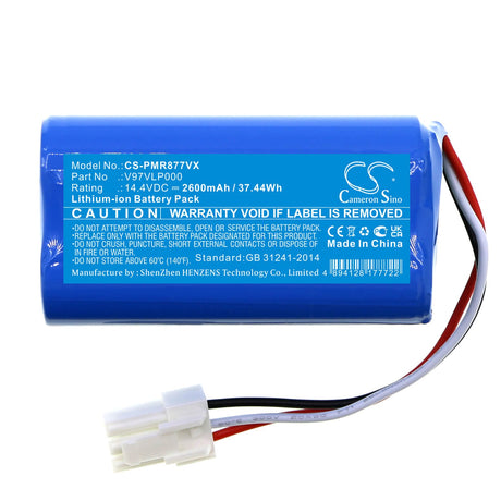 14.4V, Li-ion, 2600mAh, Vacuum battery fits Liectroux, Moneual, B6009, 37.44Wh Vacuum Cameron Sino Technology Limited
