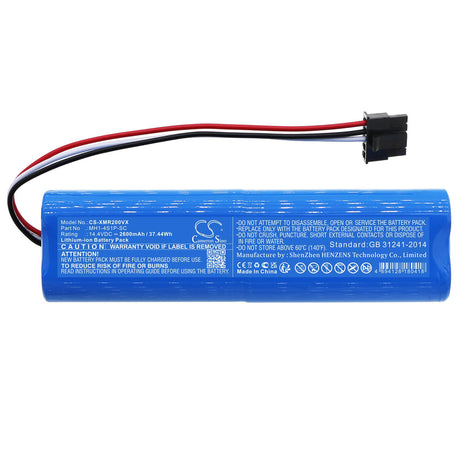 14.4V, Li-ion, 2600mAh, Vacuum battery fits Xiaomi, Viomi, Jx37 Sweeper, 37.44Wh Vacuum Cameron Sino Technology Limited