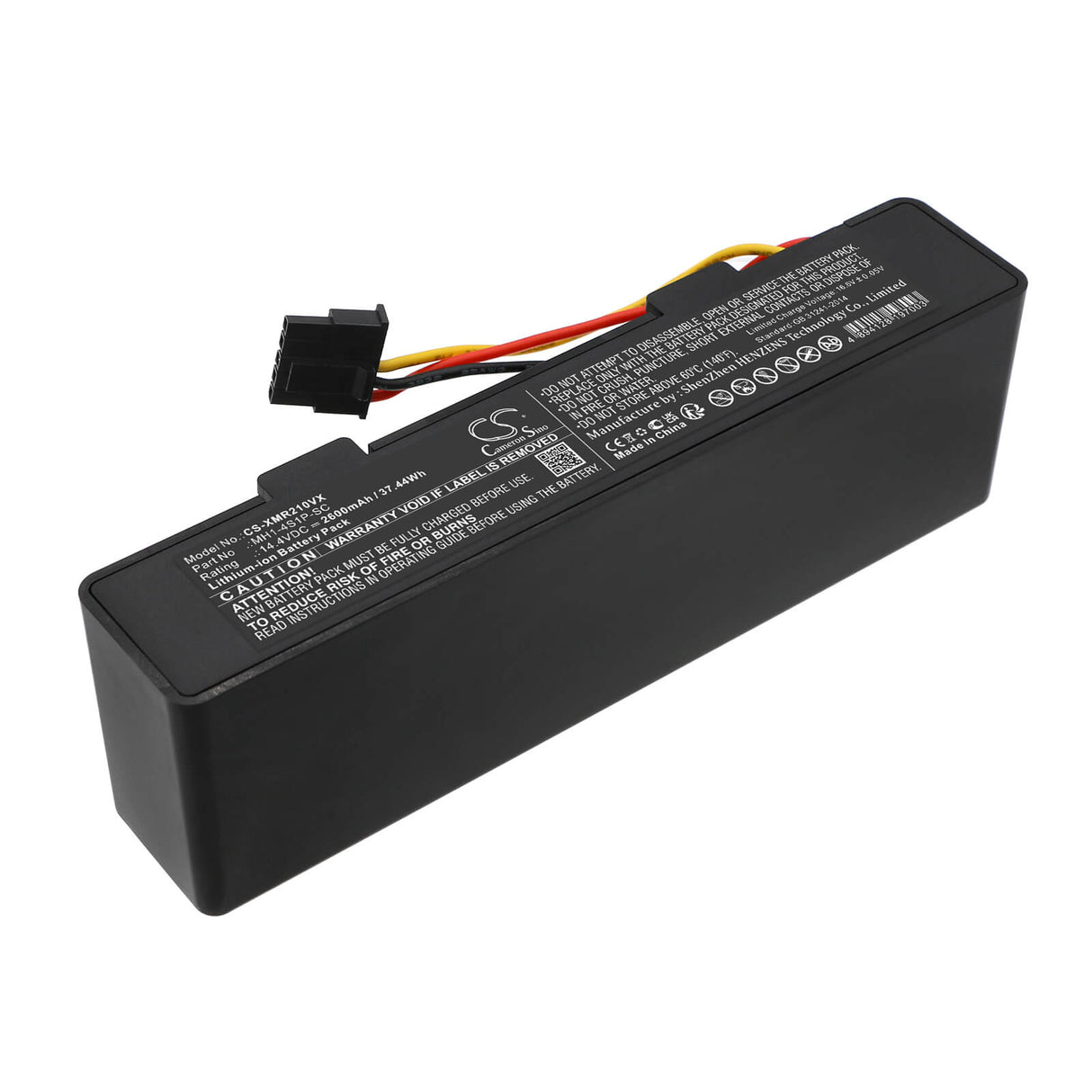 14.4V, Li-ion, 2600mAh, Vacuum battery fits Xiaomi, Viomi, Jx37 Sweeper, 37.44Wh Vacuum Cameron Sino Technology Limited