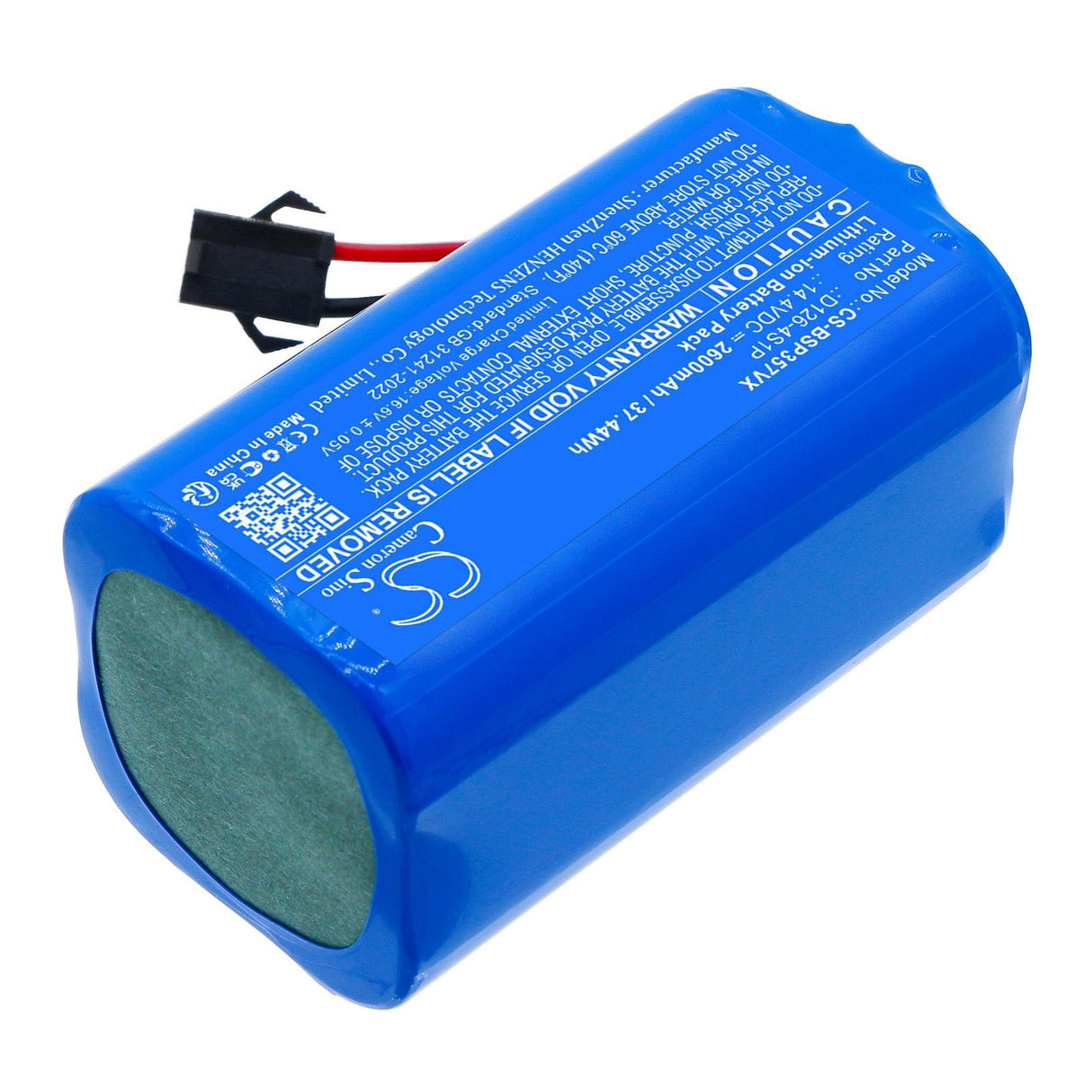 14.4V, Li-ion, 2600mAh, Vacuum battery fits Bissell, D126-4s1p, 3571, P3571+, 37.44Wh Vacuum Cameron Sino Technology Limited