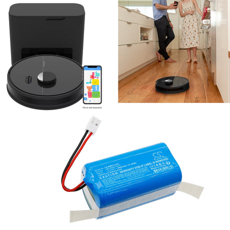 14.4V, Li-ion, 2600mAh, Vacuum battery fits Bobsweep, Dustin, Pet24-7-213, 37.44Wh Vacuum Cameron Sino Technology Limited