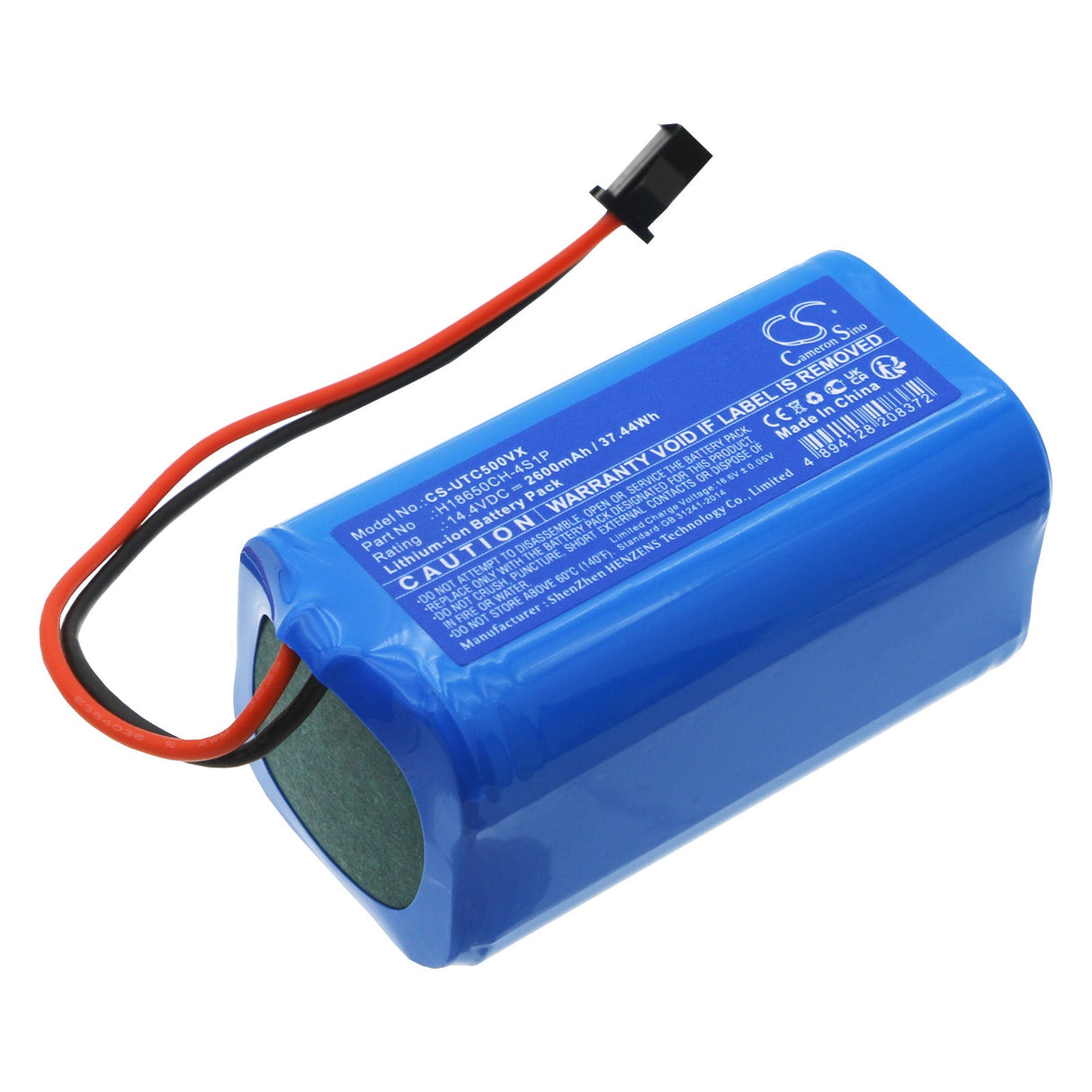 14.4V, Li-ion, 2600mAh, Vacuum battery fits Cecotec, Conga 1990 Connected, Conga 2290 Ultra, 37.44Wh Vacuum Cameron Sino Technology Limited