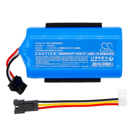 14.4V, Li-ion, 2600mAh, Vacuum battery fits Tesla, Iq100, Iq300, 37.44Wh Vacuum Cameron Sino Technology Limited