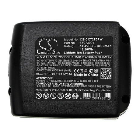 14.4V, Li-ion, 3000mAh, Strapping Tools battery fits Columbia, 85073091, Gt-h, Lst 270, 43.2Wh Strapping Tools Cameron Sino Technology Limited