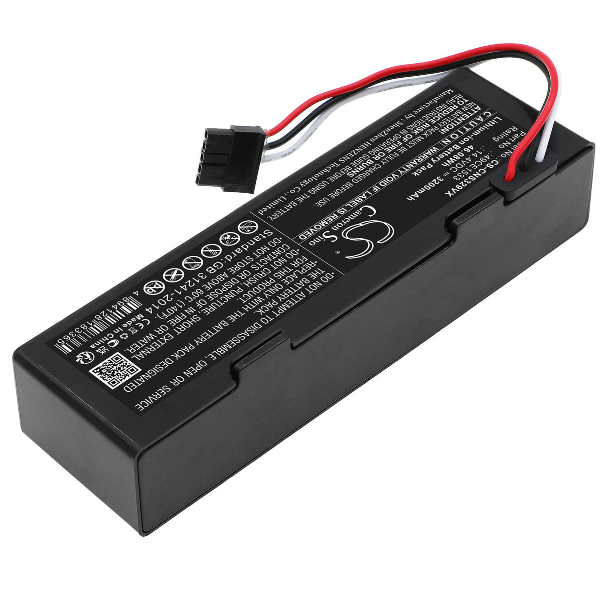 14.4V, Li-ion, 3200mAh, Vacuum battery fits Eta, Cecotec, Conga 3290, Conga 3390, Conga 3490, 46.08Wh Vacuum Cameron Sino Technology Limited
