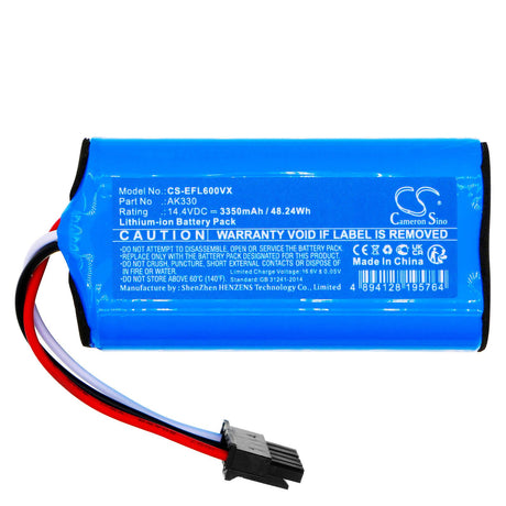 14.4V, Li-ion, 3350mAh, Vacuum battery fits Eufy, L50, L60, L60 Hybrid, 48.24Wh Vacuum Cameron Sino Technology Limited
