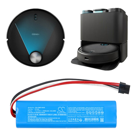 14.4V, Li-ion, 3350mAh , Vacuum battery fits Cecotec, 91046, Conga 11090, Conga 11090 Spin Revolution Ho, 48.24Wh Vacuum Cameron Sino Technology Limited