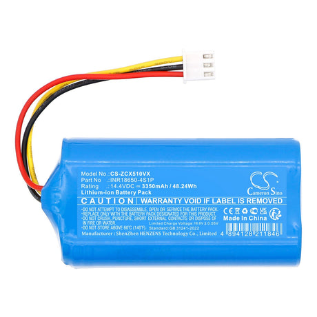 14.4V, Li-ion, 3350mAh, Vacuum battery fits Di4, Gyro Laser 2500, 48.24Wh Vacuum Cameron Sino Technology Limited