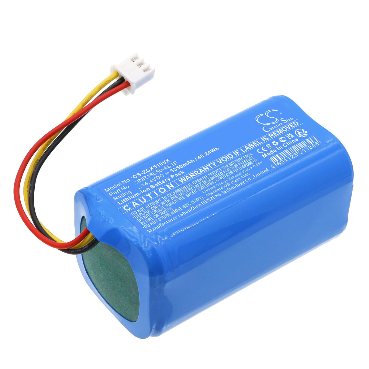 14.4V, Li-ion, 3350mAh, Vacuum battery fits Di4, Gyro Laser 2500, 48.24Wh Vacuum Cameron Sino Technology Limited