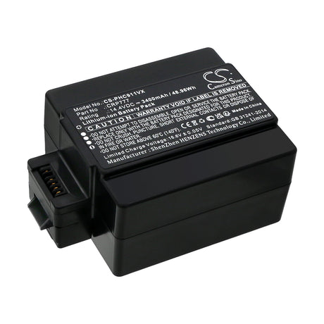 14.4v, Li-ion, 3400mah, Vacuum Battery Fits Iclebo & Philips Free, Plus, 48.96wh Vacuum Cameron Sino Technology Limited   