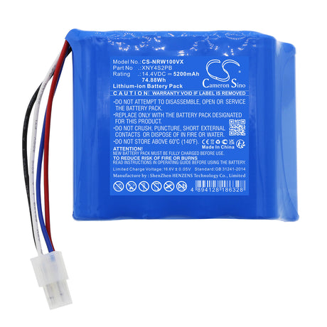 14.4v, Li-ion, 5200mah, Vacuum battery fits Narwal, J1, J2, 74.88wh Vacuum Cameron Sino Technology Limited