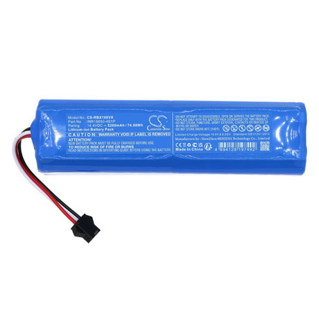 14.4V, Li-ion, 5200mAh, Vacuum battery fits Robojet, Force, X-level, 74.88Wh Vacuum Cameron Sino Technology Limited