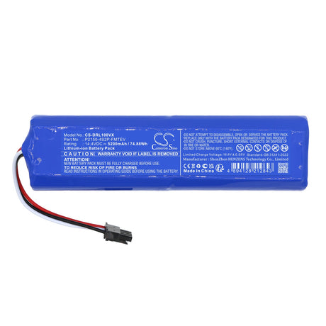 14.4V, Li-ion, 5200mAh, Vacuum battery fits Dreame, Mova S10 Plus, Rls42sd, 74.88Wh Vacuum Cameron Sino Technology Limited
