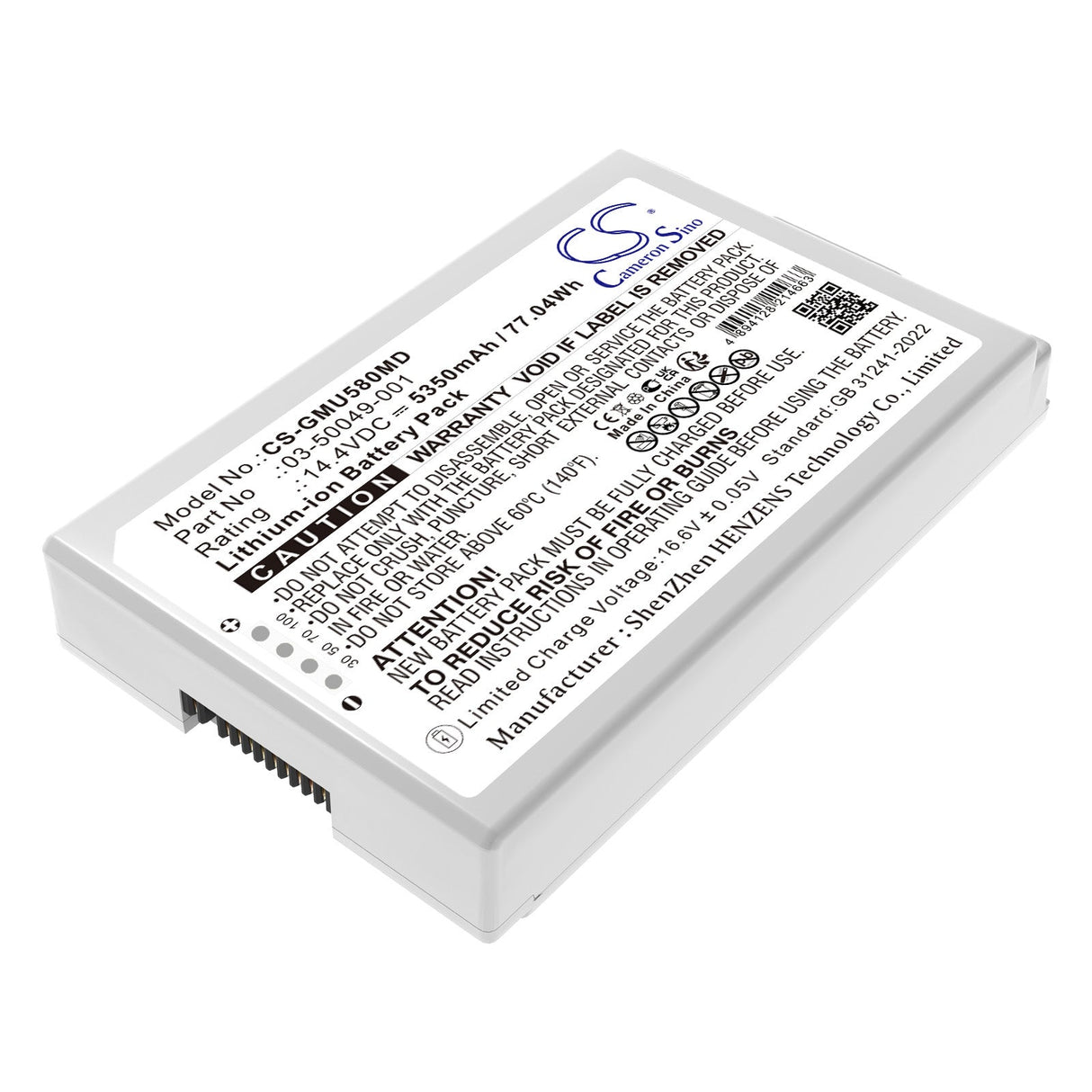 14.4V, Li-ion, 5350mAh, Medical battery fits Ge, 03-50049-001, Versana Ultrasound, 77.04Wh Medical Cameron Sino Technology Limited (Medical)