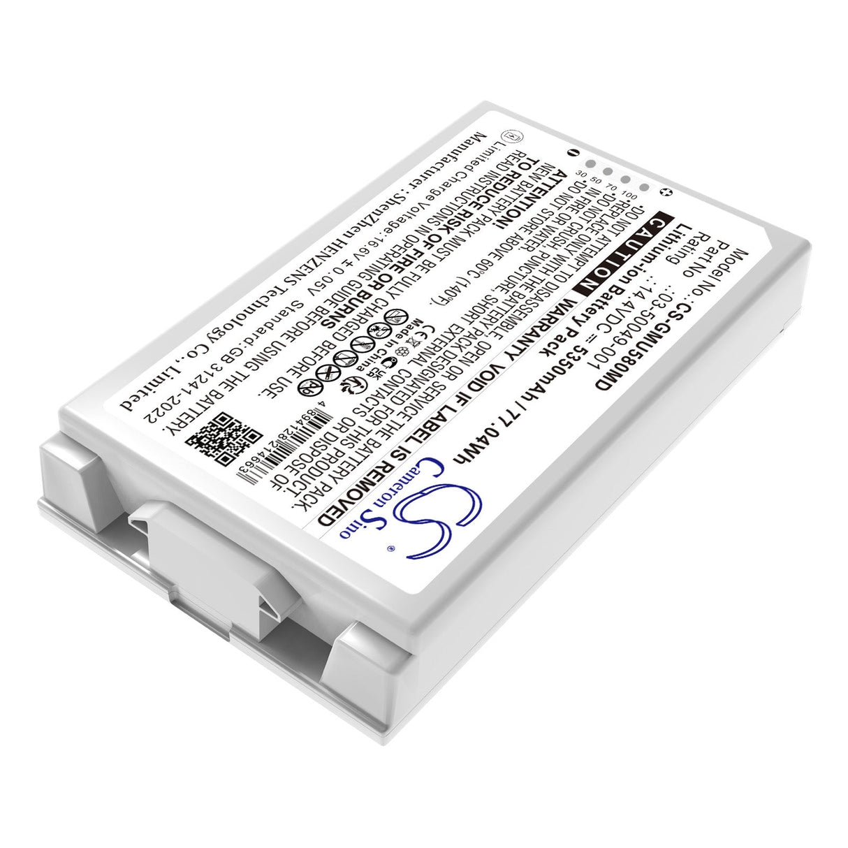 14.4V, Li-ion, 5350mAh, Medical battery fits Ge, 03-50049-001, Versana Ultrasound, 77.04Wh Medical Cameron Sino Technology Limited (Medical)