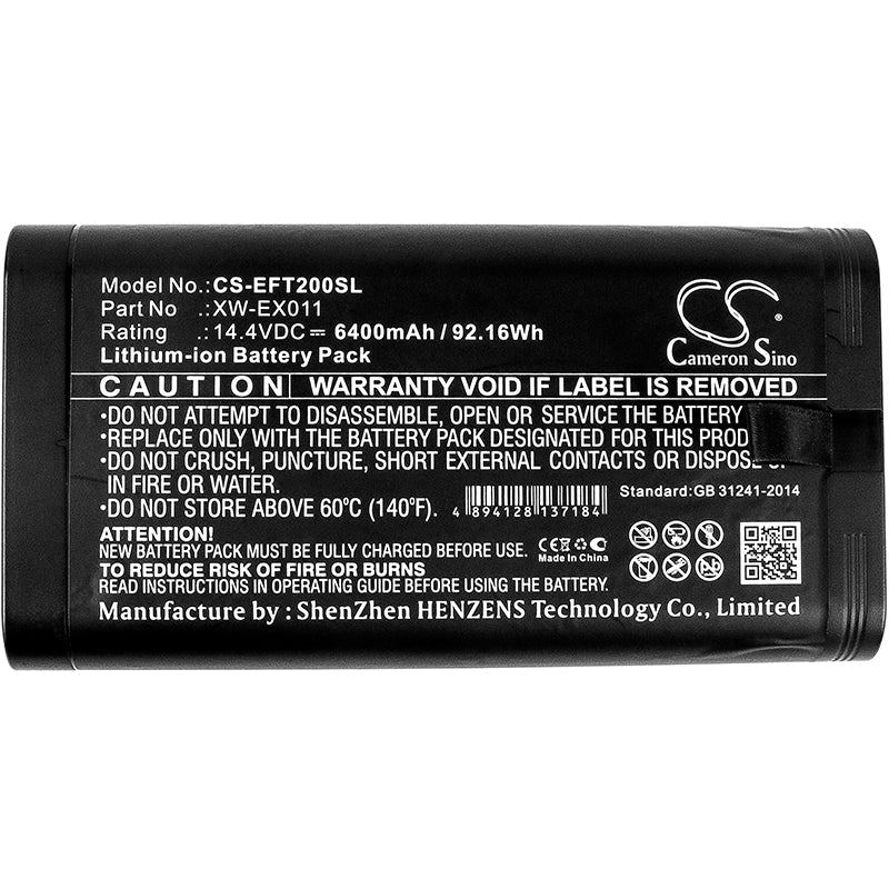14.4V, Li-ion, 6400mAh, Equipment, Survey, Test battery fits Exfo, Gp-2090, Ftb-1v2-pro-hpdc, Ftb-2, 92.16Wh Equipment, Survey, Test Cameron Sino Technology Limited