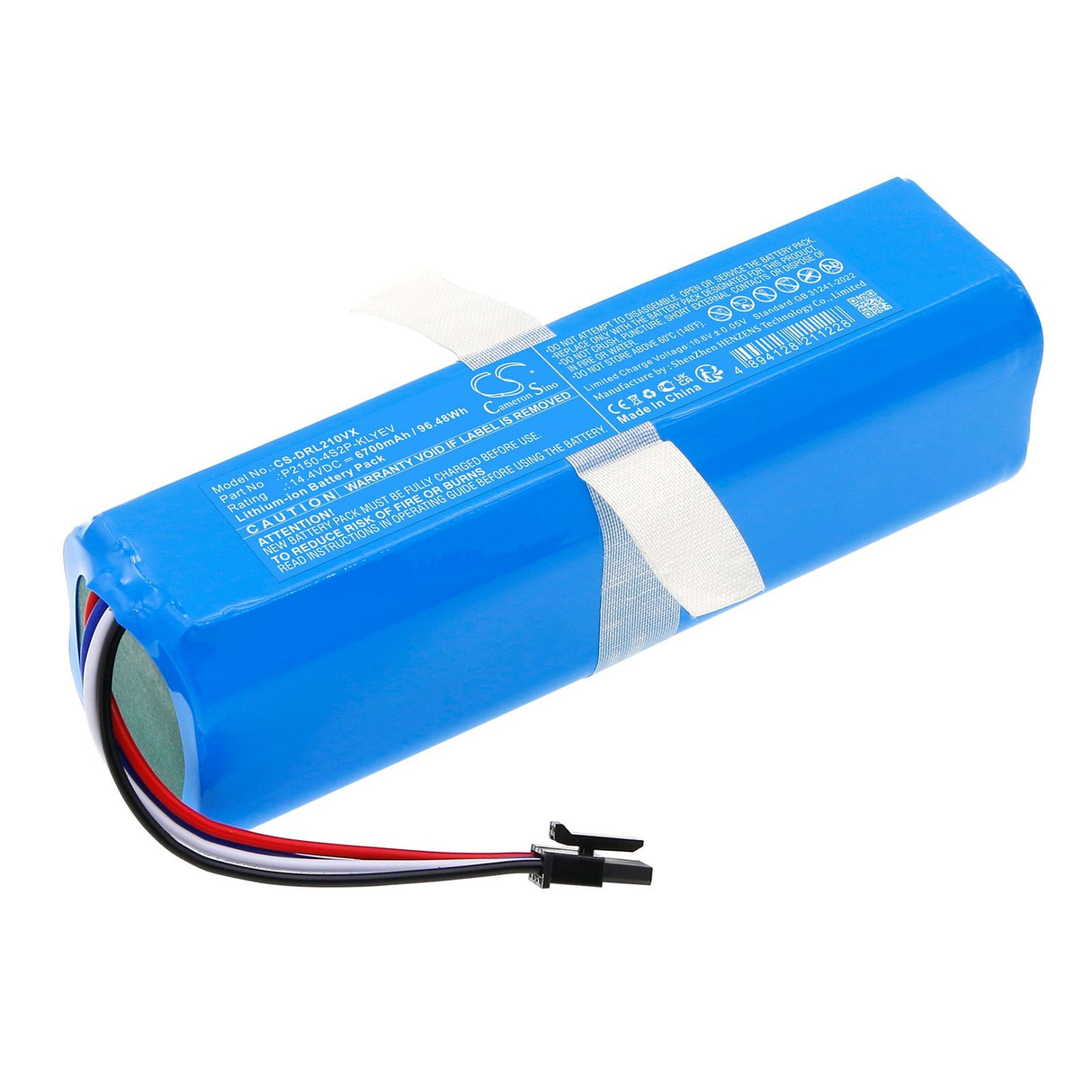 14.4V, Li-ion, 6700mAh, Vacuum battery fits Dreame, Bot L10s Ultra Gen2, Bot L20 Ultra, 96.48Wh Vacuum Cameron Sino Technology Limited