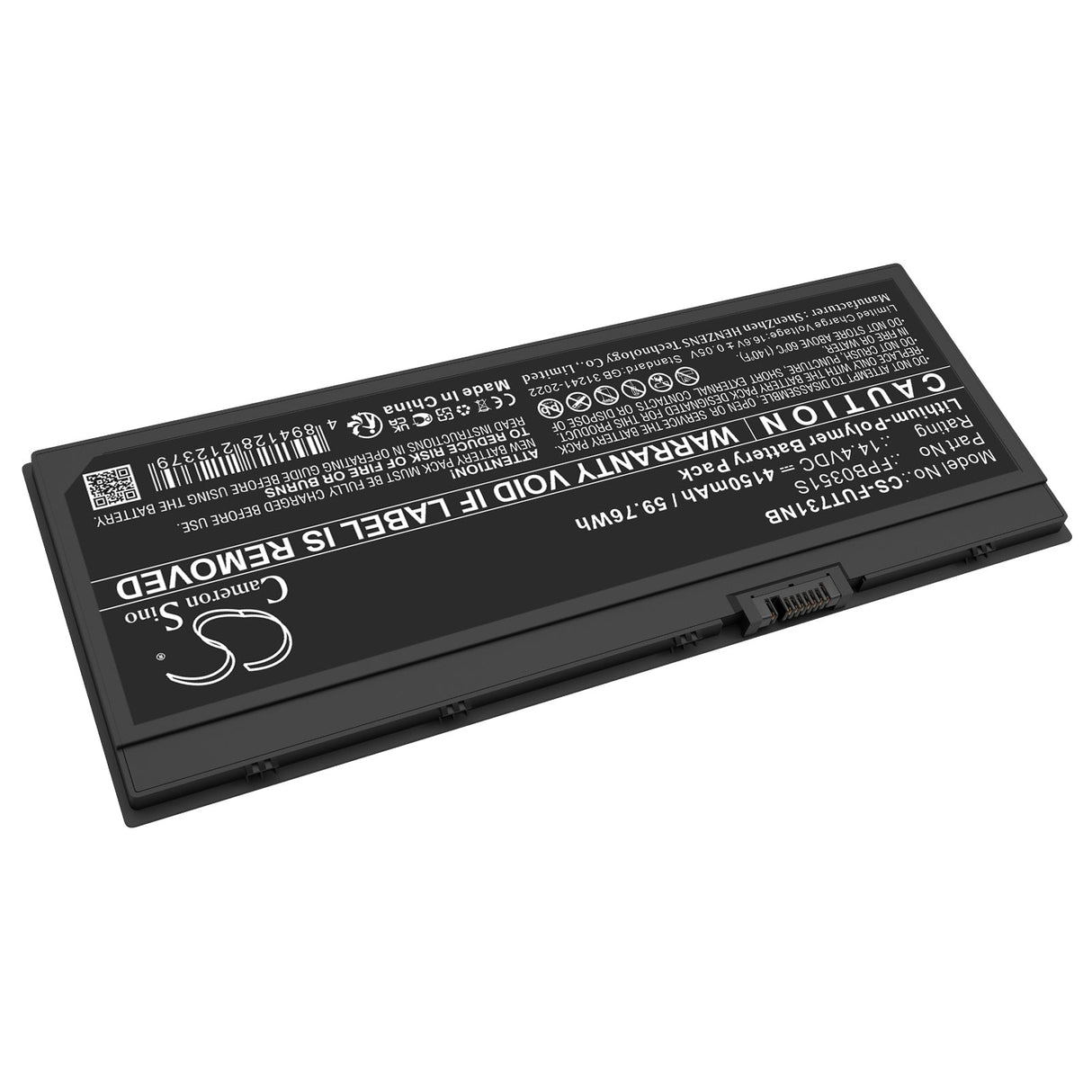 14.4V, Li-Polymer, 4150mAh, Notebook, Laptop battery fits Fujitsu, Lifebook U7310, Lifebook U7311, 59.76Wh Notebook, Laptop Cameron Sino Technology Limited