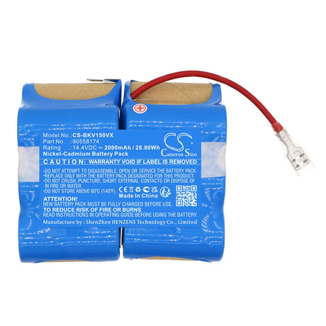 14.4V, Ni-CD, 2000mAh, Vacuum battery fits Black & Decker, 14.4v Dustbuster, Pv1425n, 28.8Wh Vacuum Cameron Sino Technology Limited