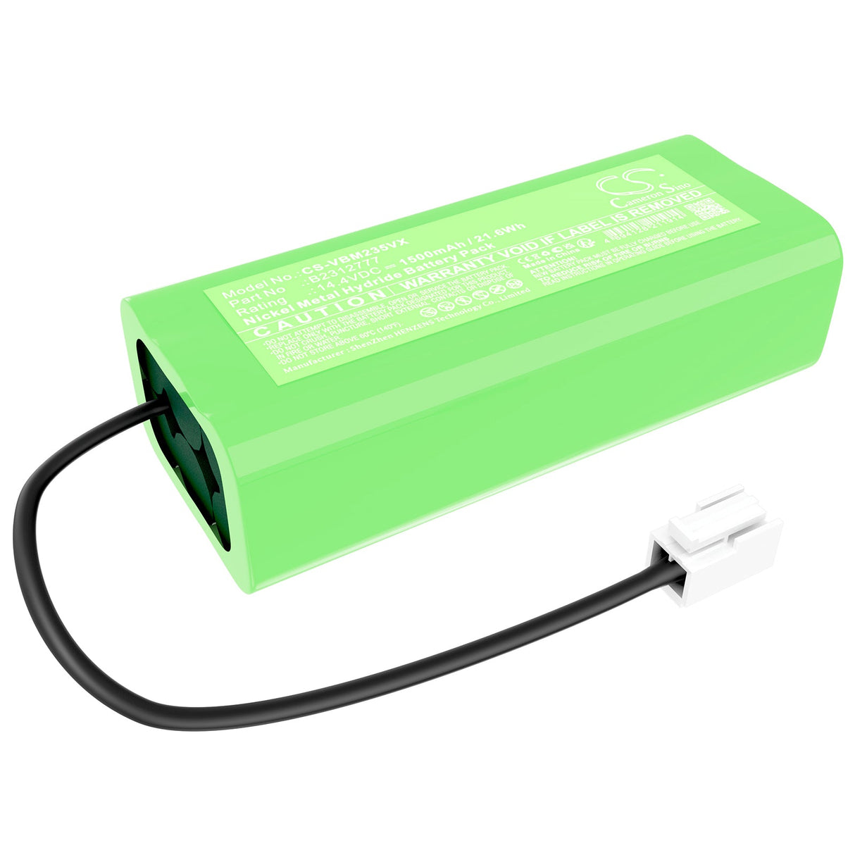 14.4V, Ni-MH, 1500mAh, Vacuum battery fits Vbot, M235, M8, 21.6Wh Vacuum Cameron Sino Technology Limited