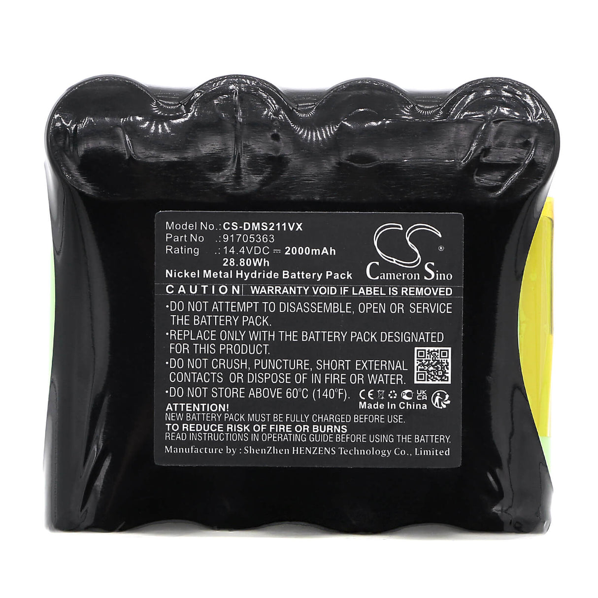 14.4V, Ni-MH, 2000mAh, Vacuum battery fits Wintonic, Domo, Do203s, Do211s, Do211s-45, 28.80Wh Vacuum Cameron Sino Technology Limited