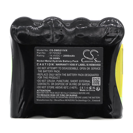 14.4V, Ni-MH, 2000mAh, Vacuum battery fits Wintonic, Domo, Do203s, Do211s, Do211s-45, 28.80Wh Vacuum Cameron Sino Technology Limited