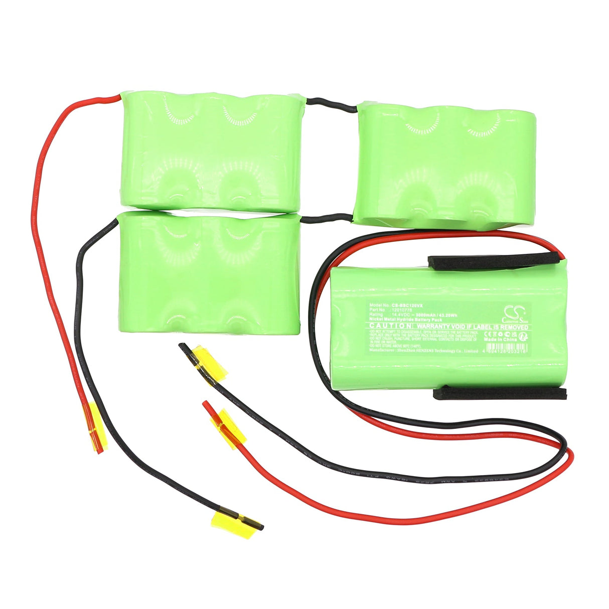 14.4V, Ni-MH, 3000mAh, Vacuum battery fits Bosch, Zelmer, 12010776, 43.20Wh Vacuum Cameron Sino Technology Limited