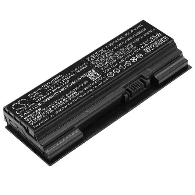 14.6v, Li-ion, 2750mah, Notebook Battery Fits Shinelon, Systemax, Clevo, Medion, 40.15wh Notebook, Laptop Cameron Sino Technology Limited