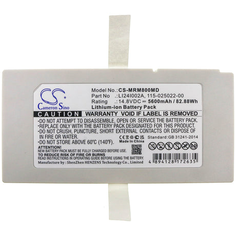 14.8V, Li-ion, 5600mAh, Medical battery fits Mindray, 115-025022-00, M8, M9, 82.88Wh Medical Cameron Sino Technology Limited (Medical)