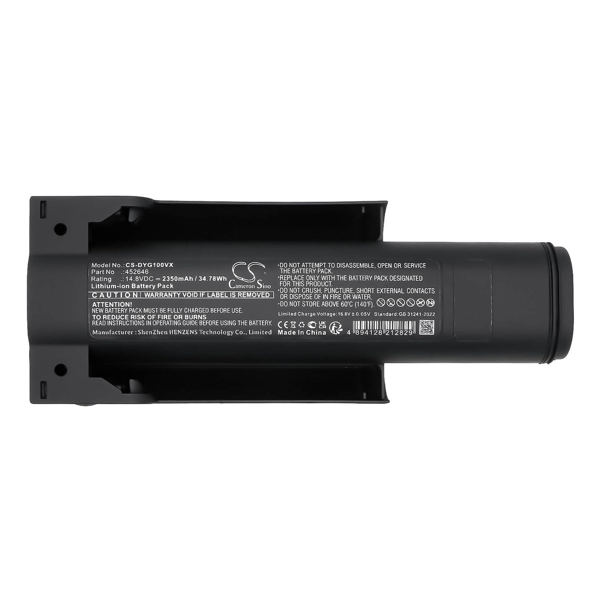 14.8V, Li-ion, 2350mAh, Vacuum battery fits Dyson, Washg1 Wet Floor Cleaner, 34.78Wh Vacuum Cameron Sino Technology Limited