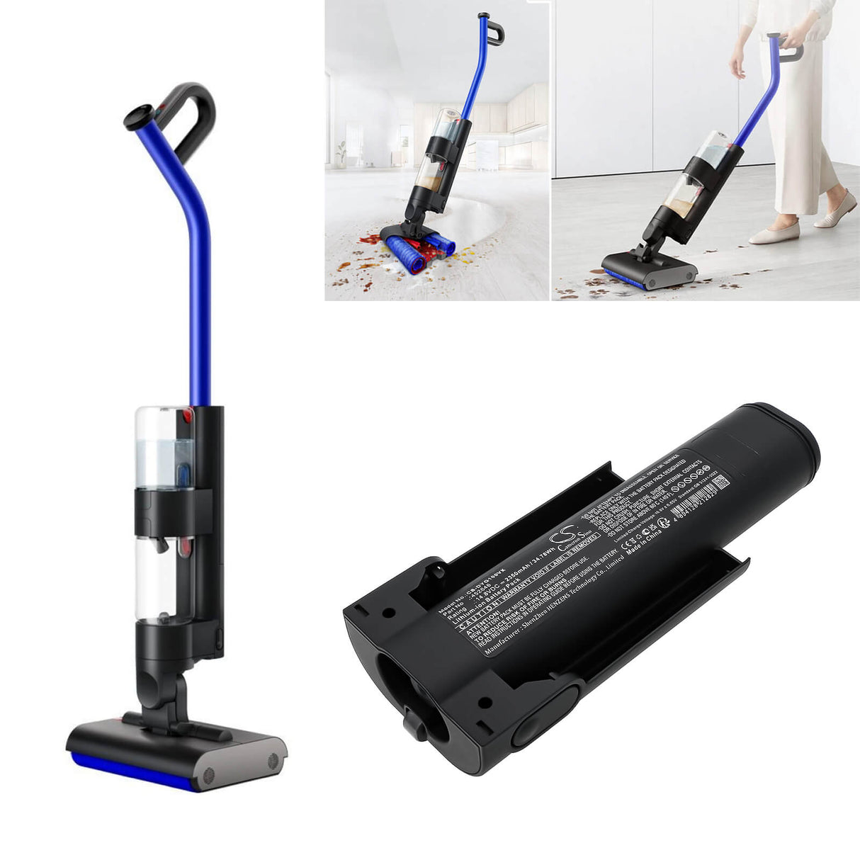 14.8V, Li-ion, 2350mAh, Vacuum battery fits Dyson, Washg1 Wet Floor Cleaner, 34.78Wh Vacuum Cameron Sino Technology Limited