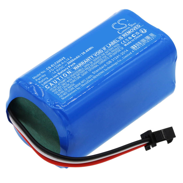 14.8V, Li-ion, 2600mAh, Vacuum battery fits Dymosen, Elfbot, C1, D1, 38.48Wh Vacuum Cameron Sino Technology Limited