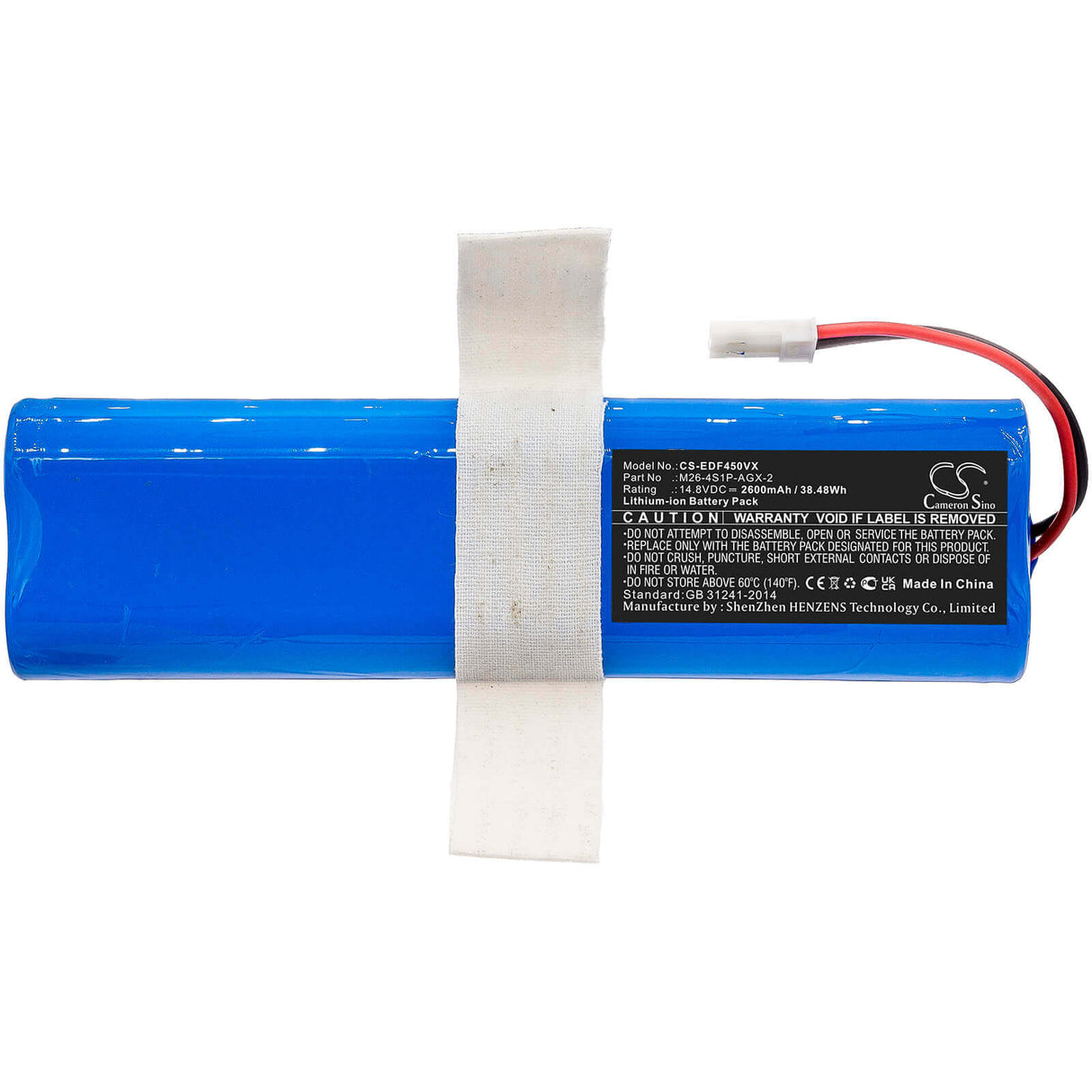 14.8V, Li-ion, 2600mAh, Vacuum battery fits Ecovacs, Deebot Df45, Deebot Df45 Sweeping Robot Cle, 38.48Wh Vacuum Cameron Sino Technology Limited