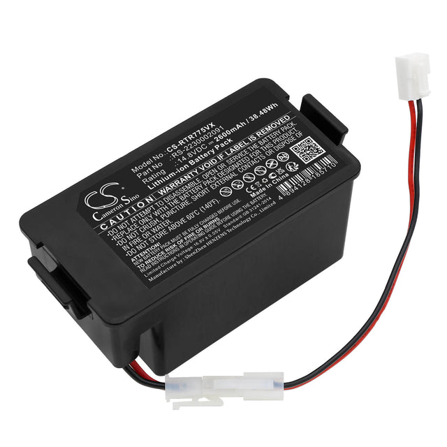14.8V, Li-ion, 2600mAh, Vacuum battery fits Rowenta, Tefal, Explorer 80, Rr 7747 Wh 4q0, Rr 7755 Wh 4q0, 38.48Wh Vacuum Cameron Sino Technology Limited
