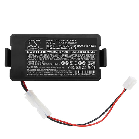 14.8V, Li-ion, 2600mAh, Vacuum battery fits Rowenta, Tefal, Explorer 80, Rr 7747 Wh 4q0, Rr 7755 Wh 4q0, 38.48Wh Vacuum Cameron Sino Technology Limited