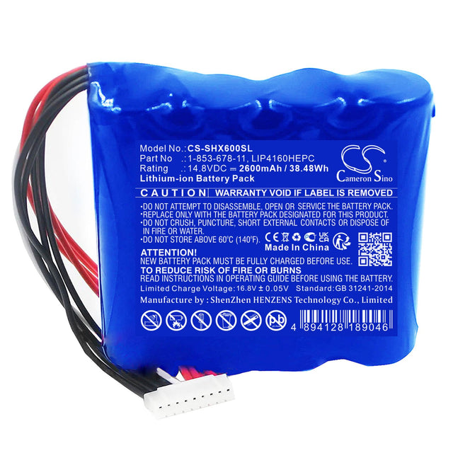 14.8V, Li-ion, 2600mAh, Speaker battery fits Sony, Gtk-xb60, 38.48Wh Speaker Cameron Sino Technology Limited