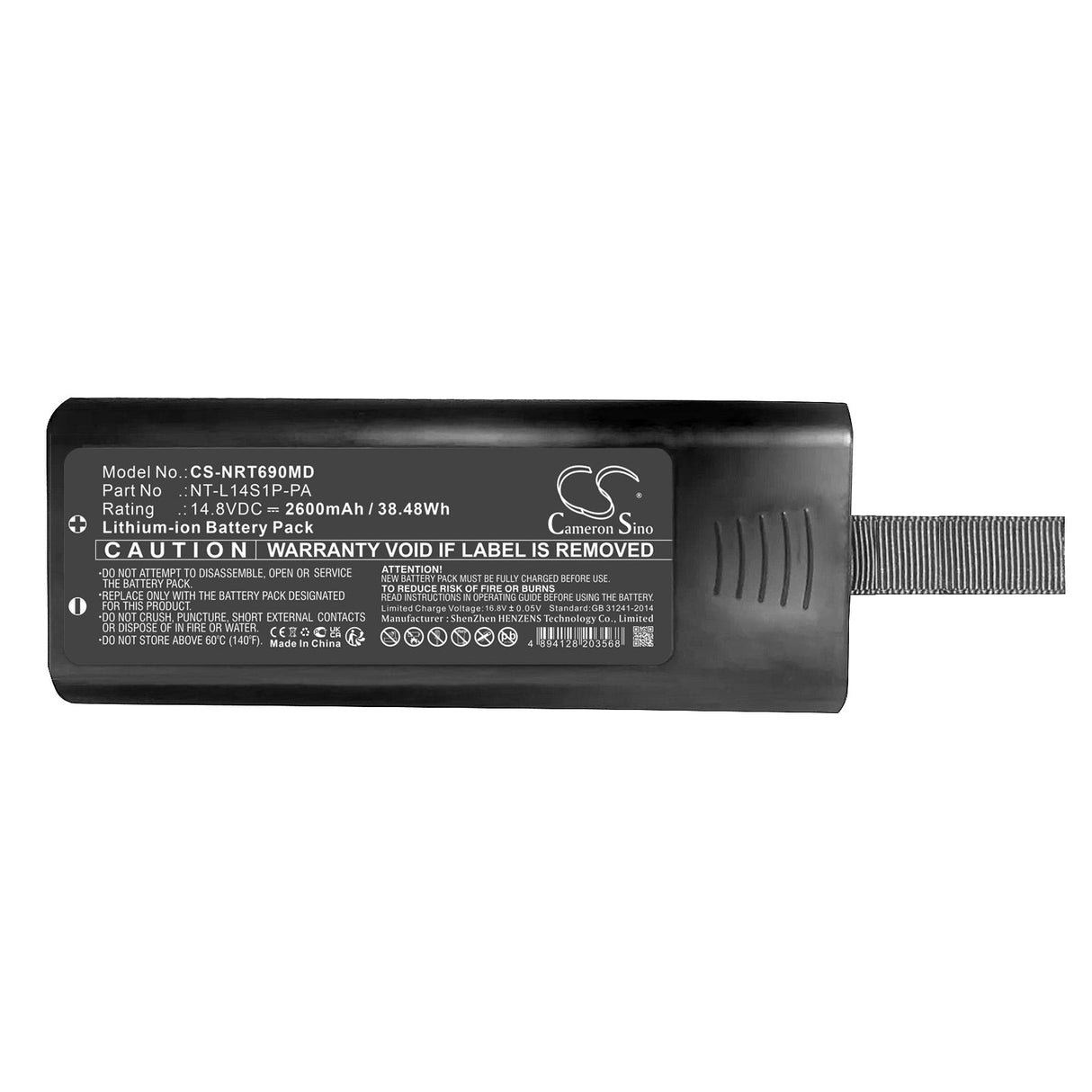 14.8V, Li-ion, 2600mAh, Medical battery fits Northern, 022.01.000069-00, Virgo, 38.48Wh Medical Cameron Sino Technology Limited (Medical)