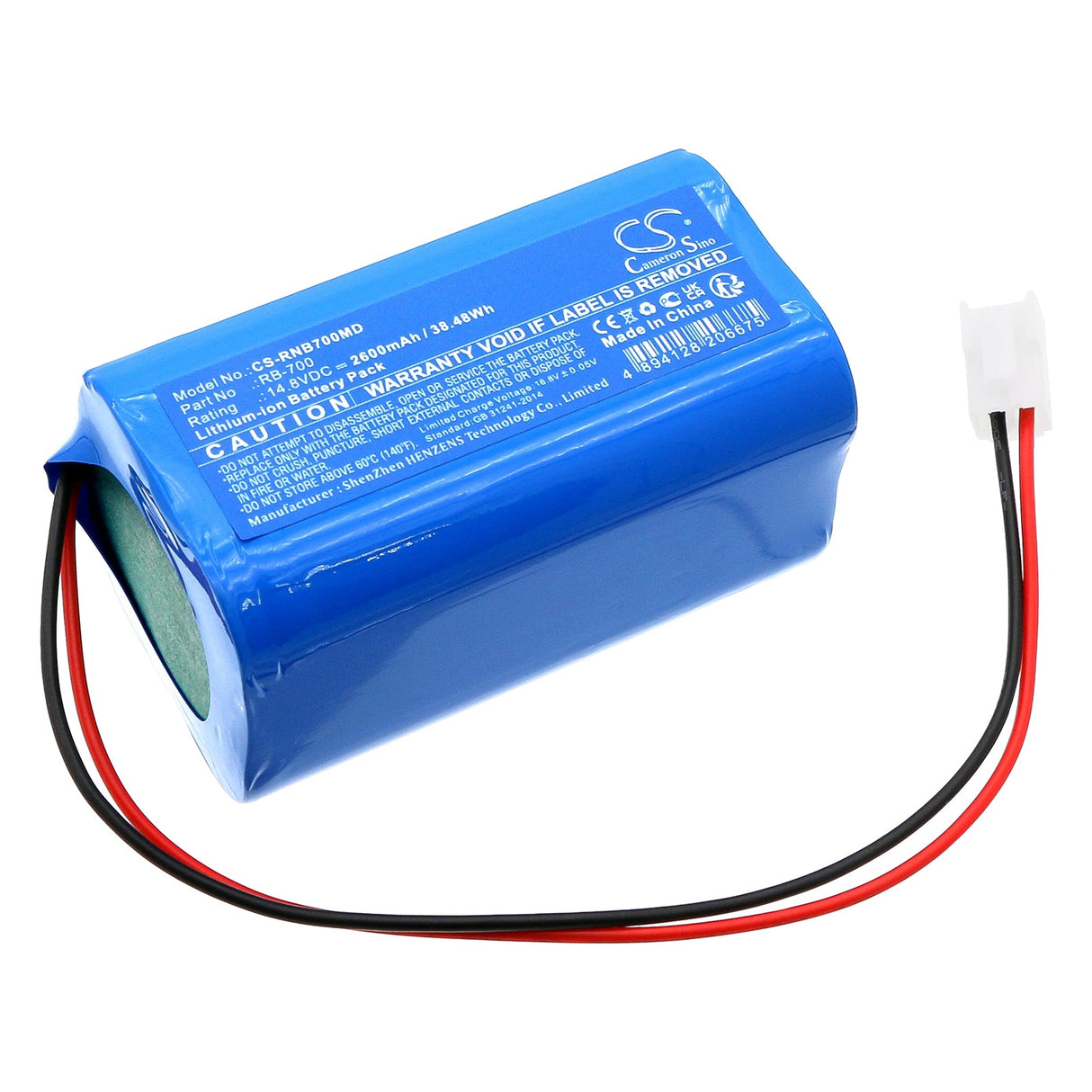 14.8V, Li-ion, 2600mAh, Medical battery fits Ronbo, Rb700, Rb700 Fetal Monitor, 38.48Wh Medical Cameron Sino Technology Limited (Medical)