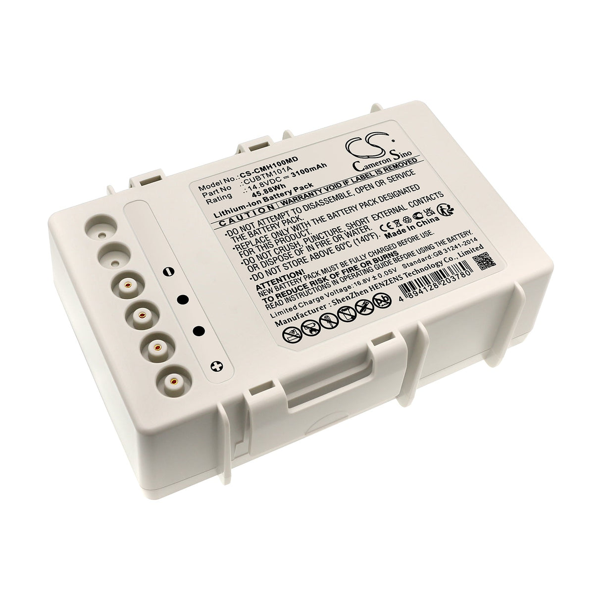 14.8v, Li-ion, 3100mah, Medical battery Fits Cu Medical Cu-hd1, Lifegain Cu-hd1, 45.88wh Medical Cameron Sino Technology Limited (Medical)   