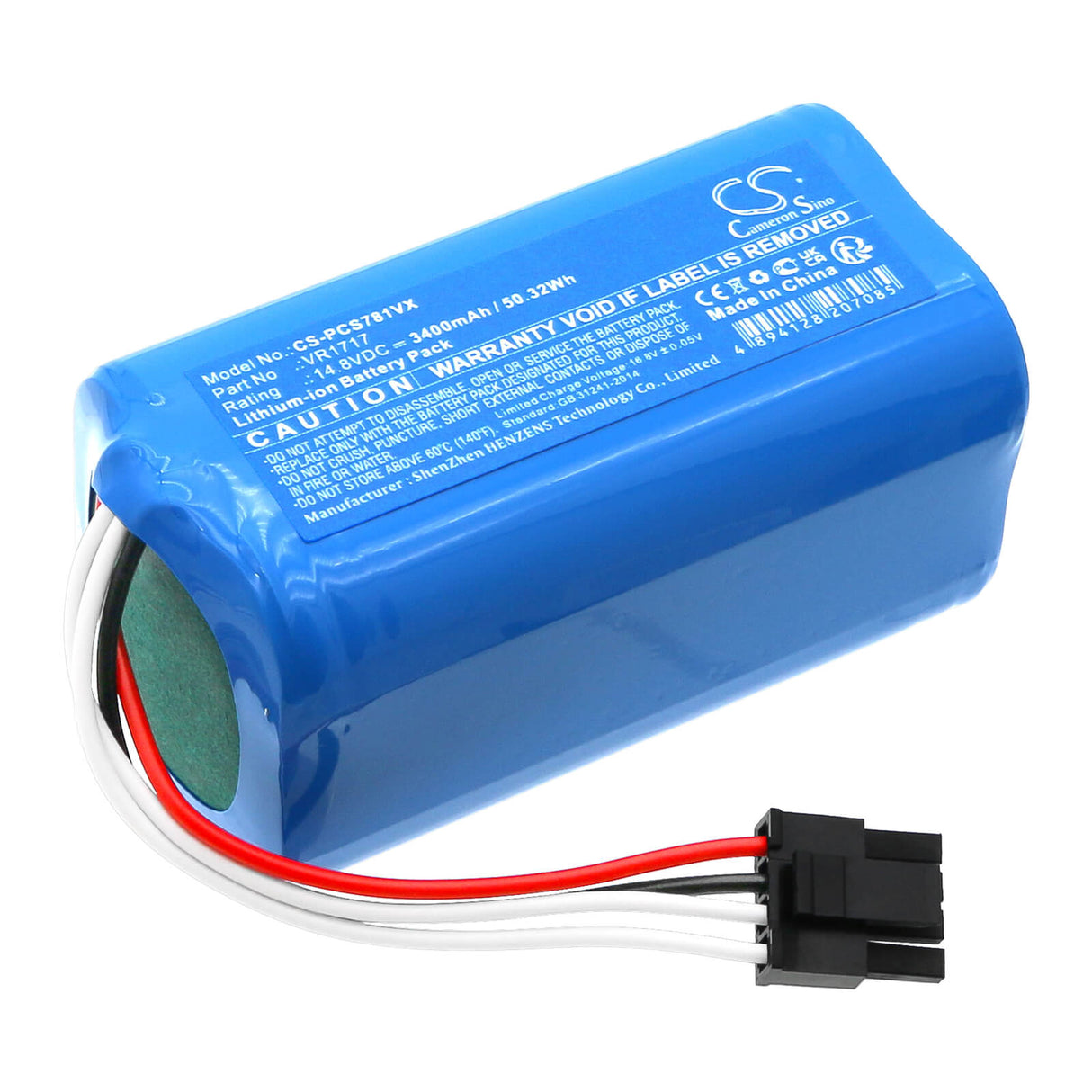 14.8V, Li-ion, 3400mAh Vacuum Battery fits Proscenic, Cocoa Smart 780t, Cocoa Smart 790t, 50.32Wh Vacuum Cameron Sino Technology Limited